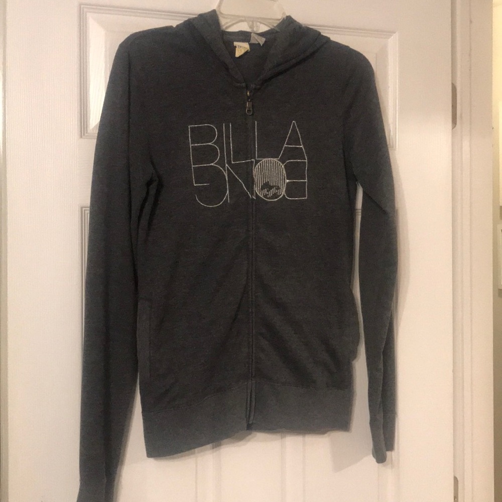 Billabong zipup hoodie - size MEDIUM - gray